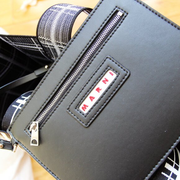 BNWT AW23 MARNI BLACK CHECK BAG - Picture 8 of 9